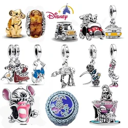 100% 925 Sterling Silver MINISO Disney Park  The Lion King Charm Beads Fit Original Bracelet For Women DIY Jewelry Making Gift