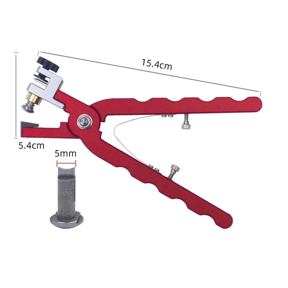 Skórzana bransoletka do zegarka Szczypce do cięcia pasków do mocowania zatrzasków Szczypce do narzędzi ręcznych Czerwone proste