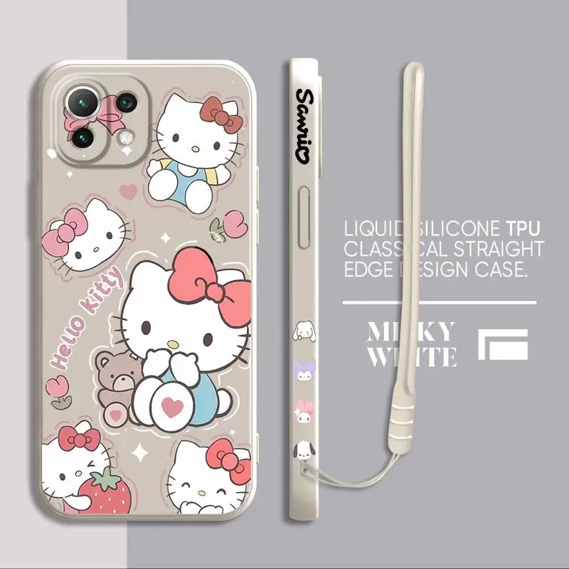 Sanrio-Bonita funda de teléfono con melodía Kuromi, carcasa suave de silicona para Xiaomi Mi 11 Lite, 5G, 10 Lite, 12, 10T, 12T, 11T Pro, 13T Pro