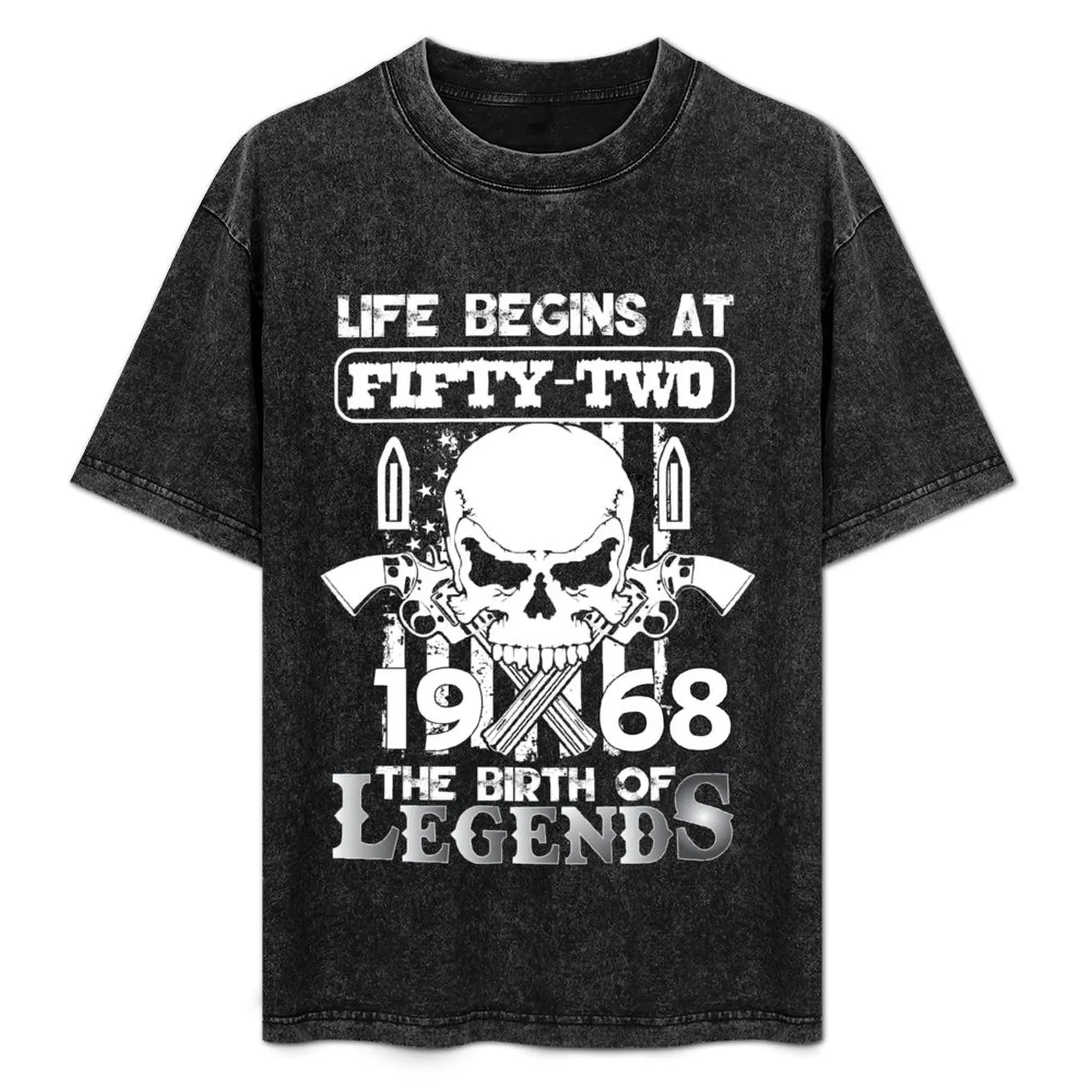 Life begins at fifty two 1968 The birth of legends T-Shirt anime stuff Short sleeve tee shirts graphic tee men