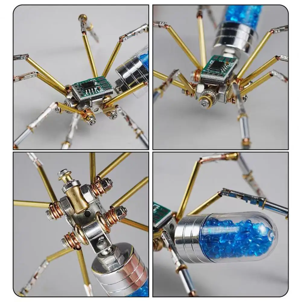 Steampunk Spider Decor Steampunk Spider Ornament Steampunk Mechanical Spider Model Kit 3d Metal Puzzle Ornament Diy for Kids