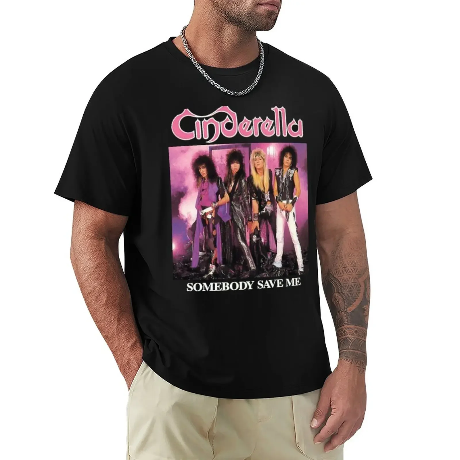 cinderella band sale T-Shirt kawaii clothes plain mens funny t shirts summer clothes plain mens graphic t-shirts