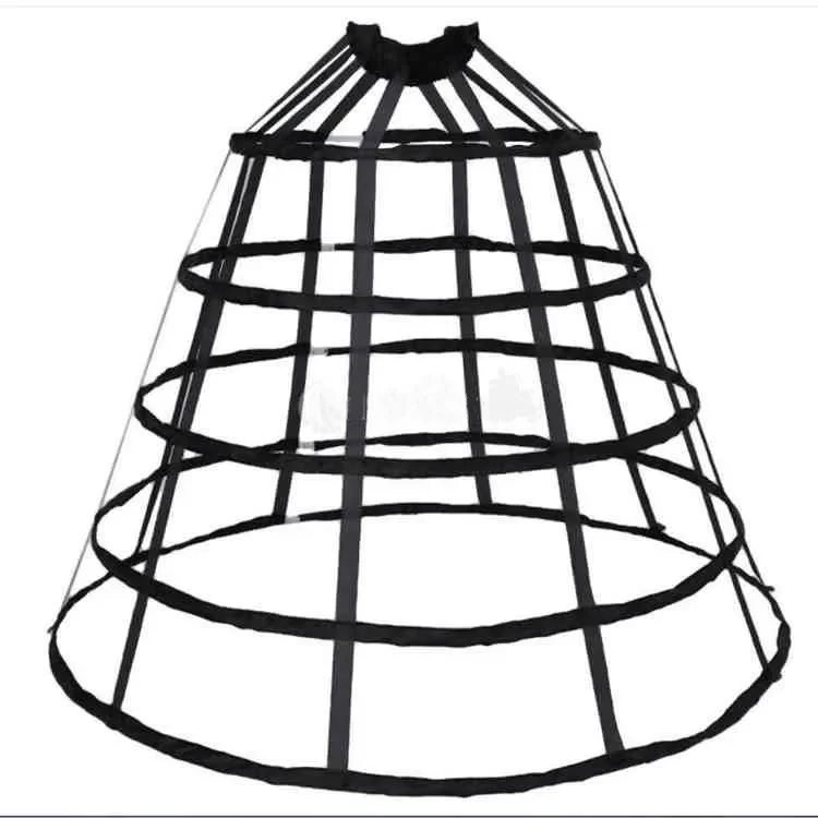 Hollow Birdcage 5 Hoops Big Petticoats Cosplay Lolita Full Crinoline Slip for Ball Gown Wedding Dresses Underskirt