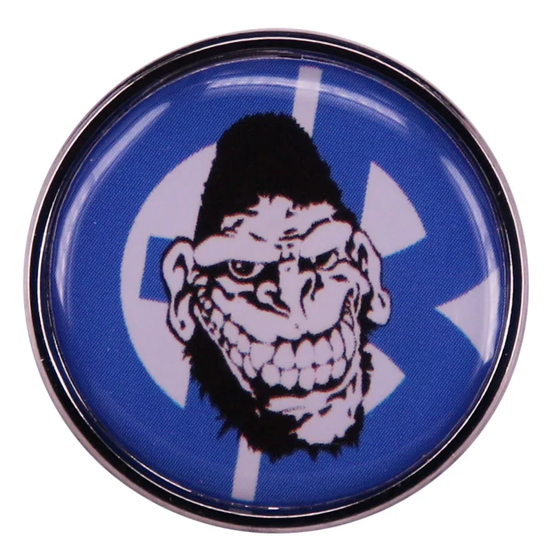 Gorilla-Biscuits Brooch White Blue Logo Badge