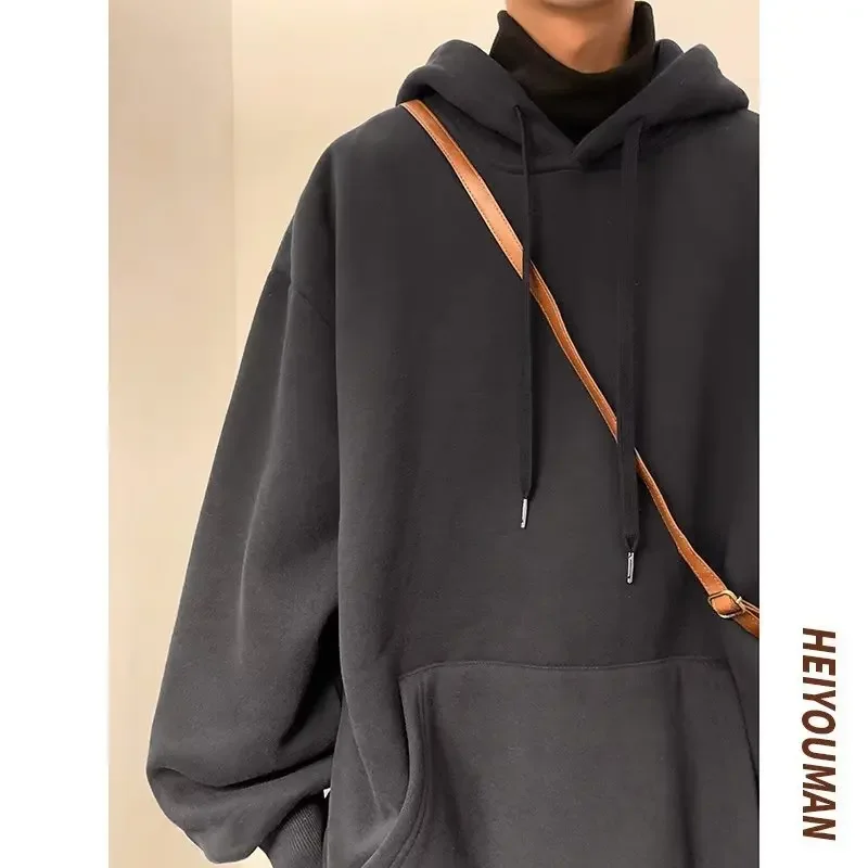 6 Colors Spring Autumn Solid Hoodie Men Harajuku Fashion Casual Oversized Hoodies Women Loose Hooded Sweatshirt Streetwear Y2k