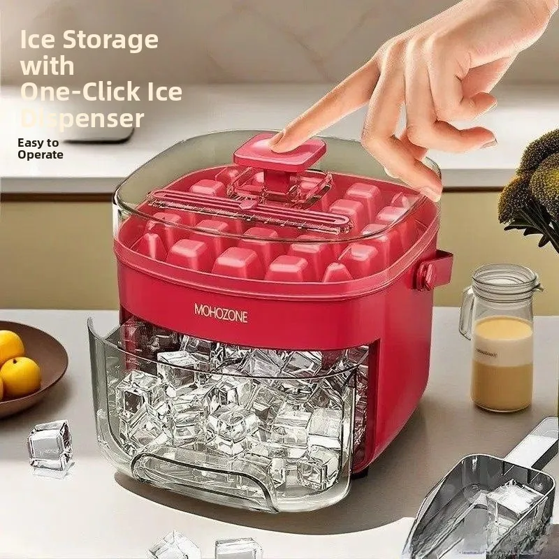 

Портативная машина для быстрого приготовления кубиков льда с крышкой, пресс-форма для льда для домашнего использования, компактный размер, форма для быстрого изготовления льда