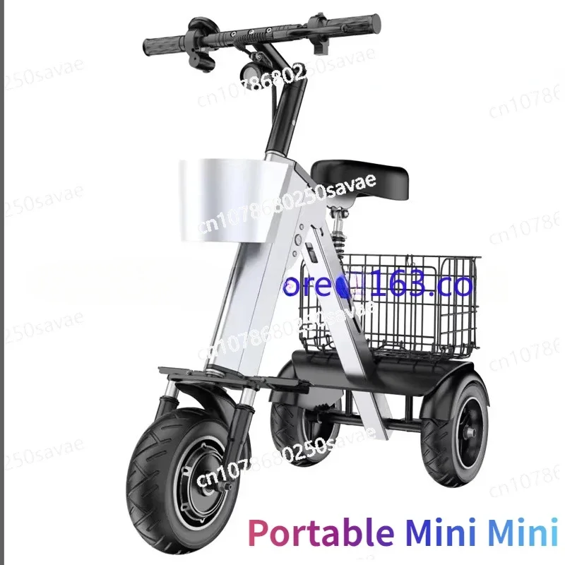 48V Light Folding Double Electric Vehicle Portable Small Lightweight Mini Three-wheeled Electric Scooter P