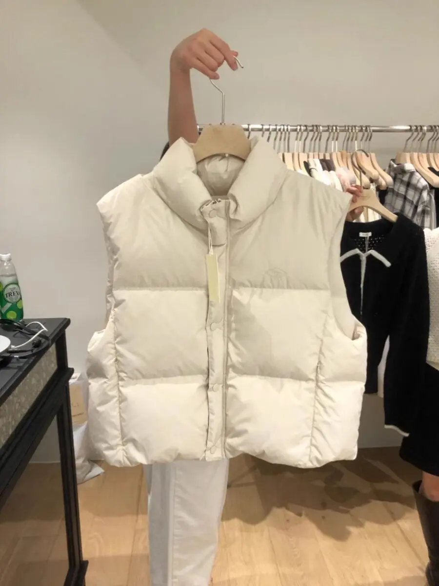 

Warm Bread Cotton Vest Jaet Women's Faionable Stand Collar Single Button Winter New Arrival Dongda Gate 2025 Korean Sle