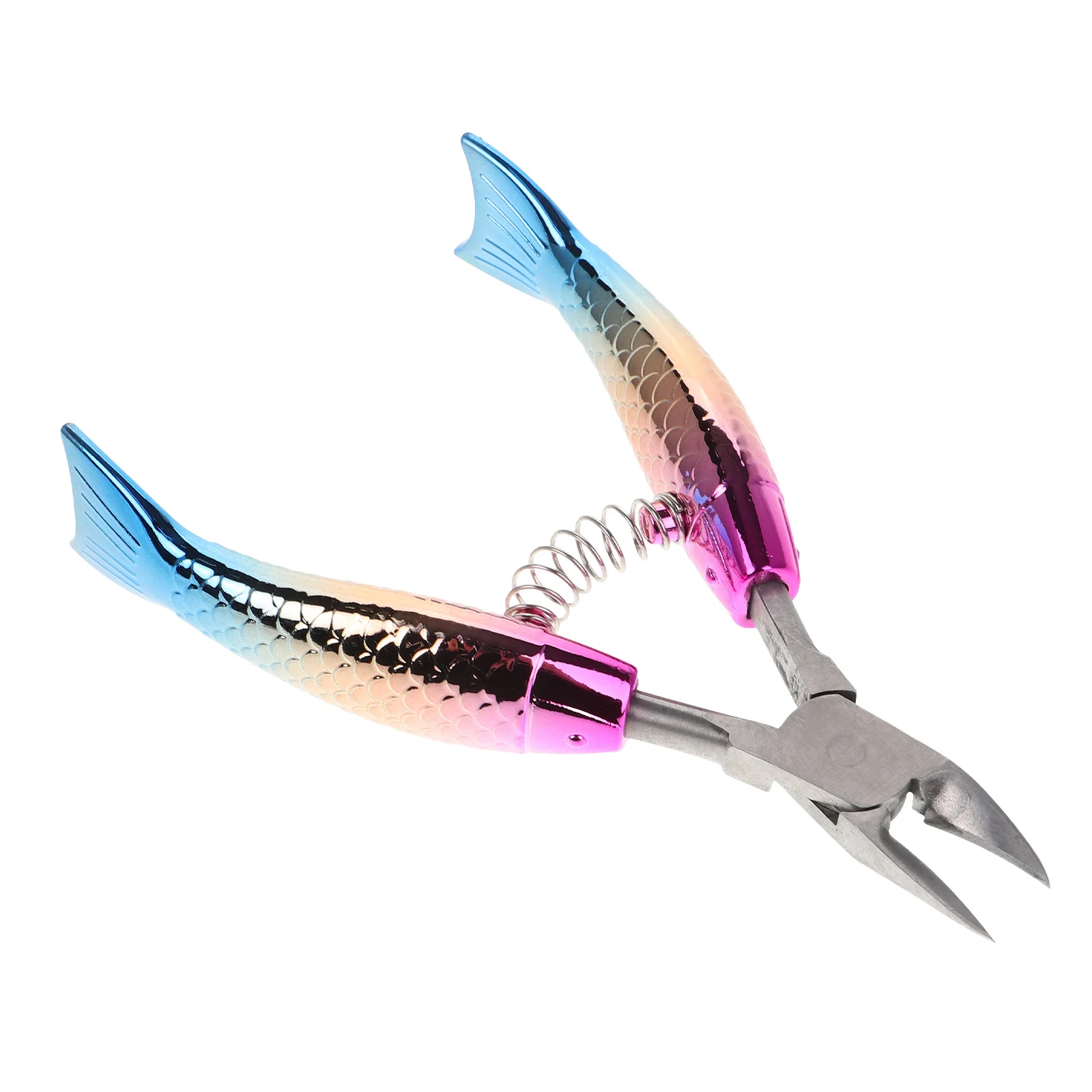 Pince à cuticules queue de poisson, coupe-ongles en acier inoxydable pour l'élimination des cuticules des ongles incarnés, conception de bec d'aigle, outils de manucure