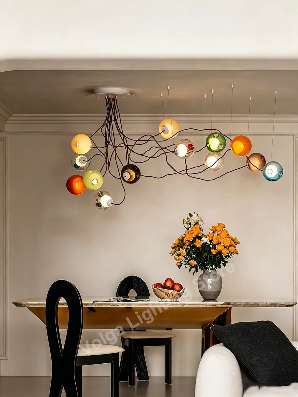 Canadian Designer Glass Balls Chandelier Lighting Colorful Stylish Luxury Dining Room Kitchen Island Villa Chandeliers Lampen
