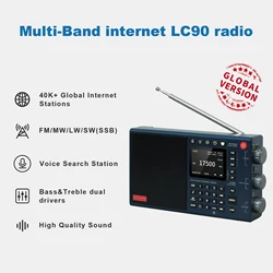 Choyong-スマートインターネットラジオ,4g,am,fm,ssb,長波,短波,choyoung,lc90を備えた短波ラジオ受信機