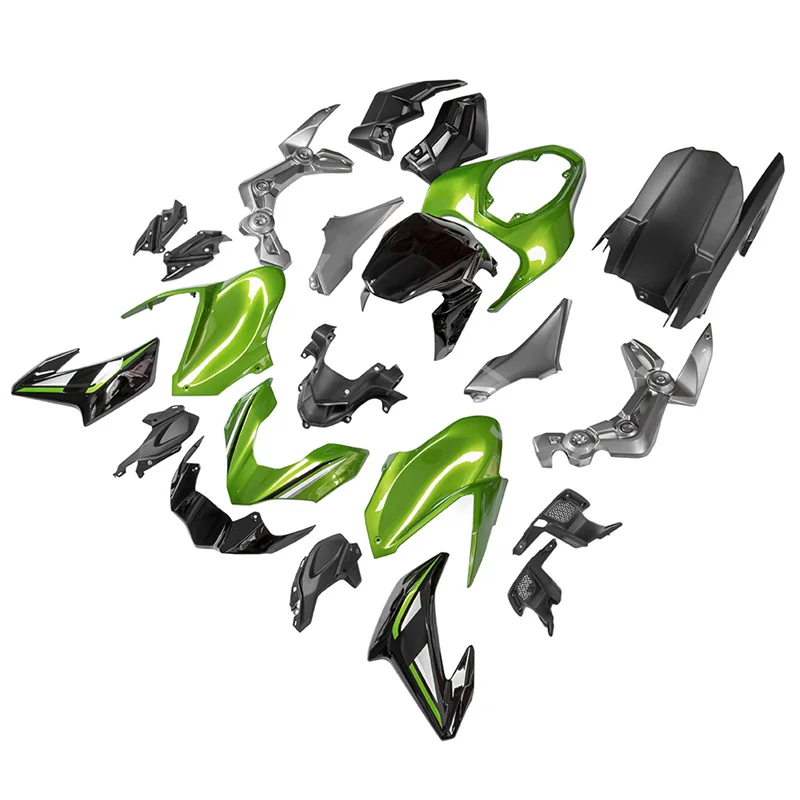 Motorcycle Fairing Fit for NINJA ZR 900 2017 - 2019 Injection Frame Part  NINJA ZR900 17-19 green black gray Fairing