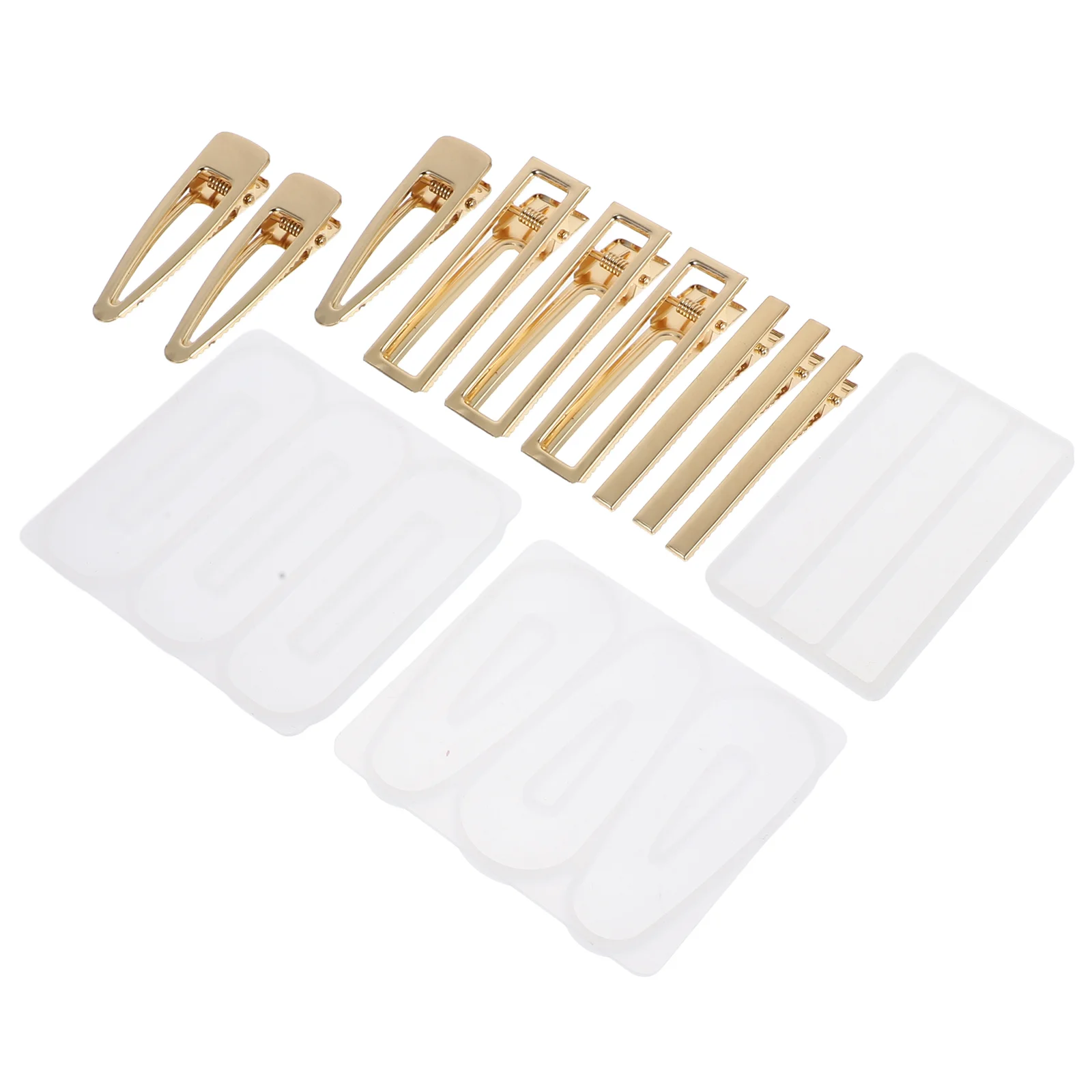

12 Pcs DIY Hairpin Mold Set Headwear Accessories Clip Barrettes Self Made Girl Clips for