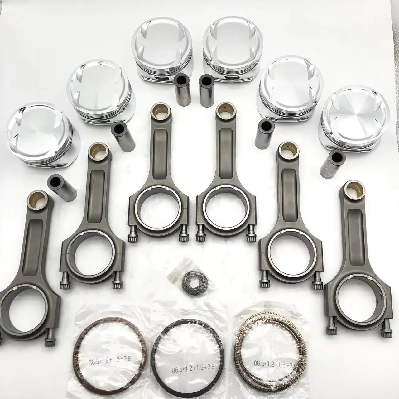 86mm/86.5mm/87mm CR 9.0:1/10:1 2JZ GTE Piston Rod Kit Forged Pistons Forged Connecting Rods for Toyota Supra 2JZ GTE