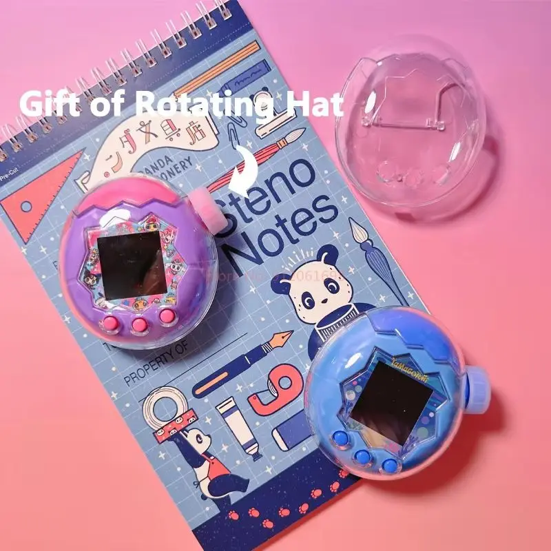 Casing Tamagotchi Paradise Transparan Akrilik Pelindung Mainan dengan Tutup Berputar Acak Tersedia
