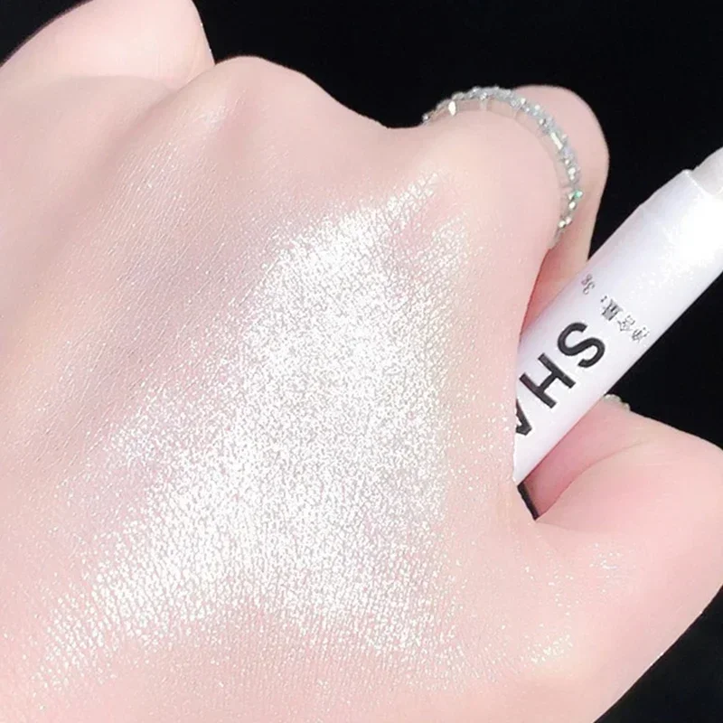 Matita per eyeliner ombretto bianco opaco perlescente Matita per occhi glitter impermeabili Ombretto per trucco Pigmento per baco da seta Penna per ombretto di bellezza