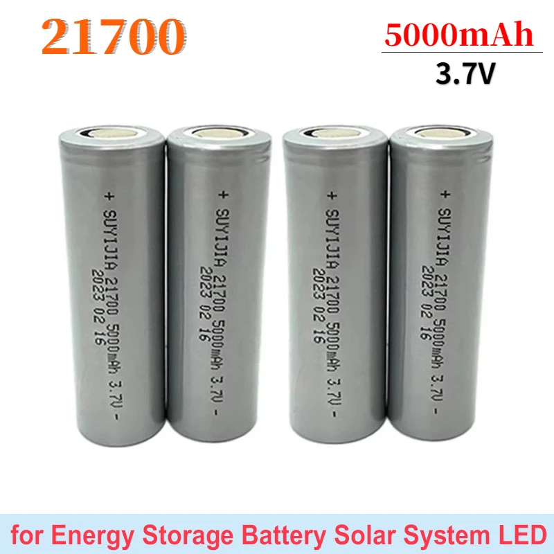 SUYIJIA 3.7V 21700 5000mAh Rechargeable Lithium-ion High Power Battery Suitable for Energy Storage Battery Solar System LED