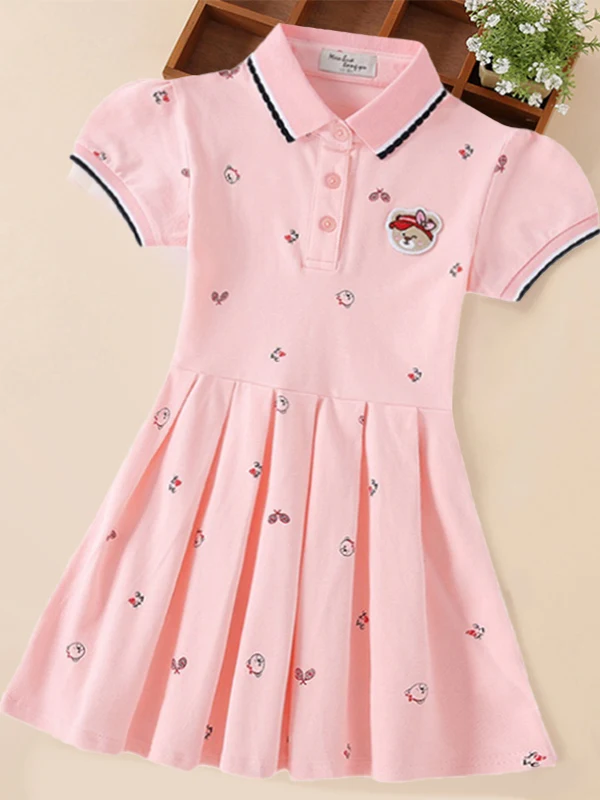 abito-per-bambine-in-puro-cotone-manica-corta-e-lunga-stile-uniforme-scolastica-primavera-estate-autunno-gonna-per-bambine