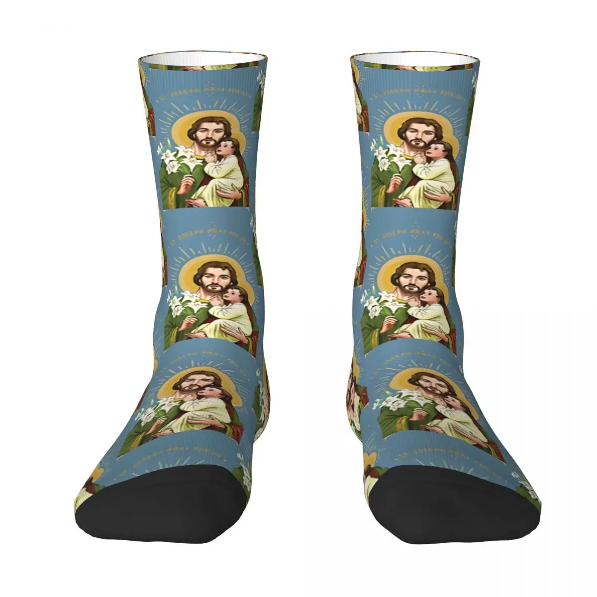 St. Joseph Socks Hip Hop Retro Men's Socks Unisex 3D Printed Funny Sock Gift