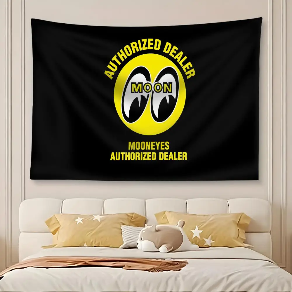 Fashion M-Moon Eyes Vintage Tapestry Art Decor Banner Microfiber Backdrop for Bedroom Living Room Bar Garden Party