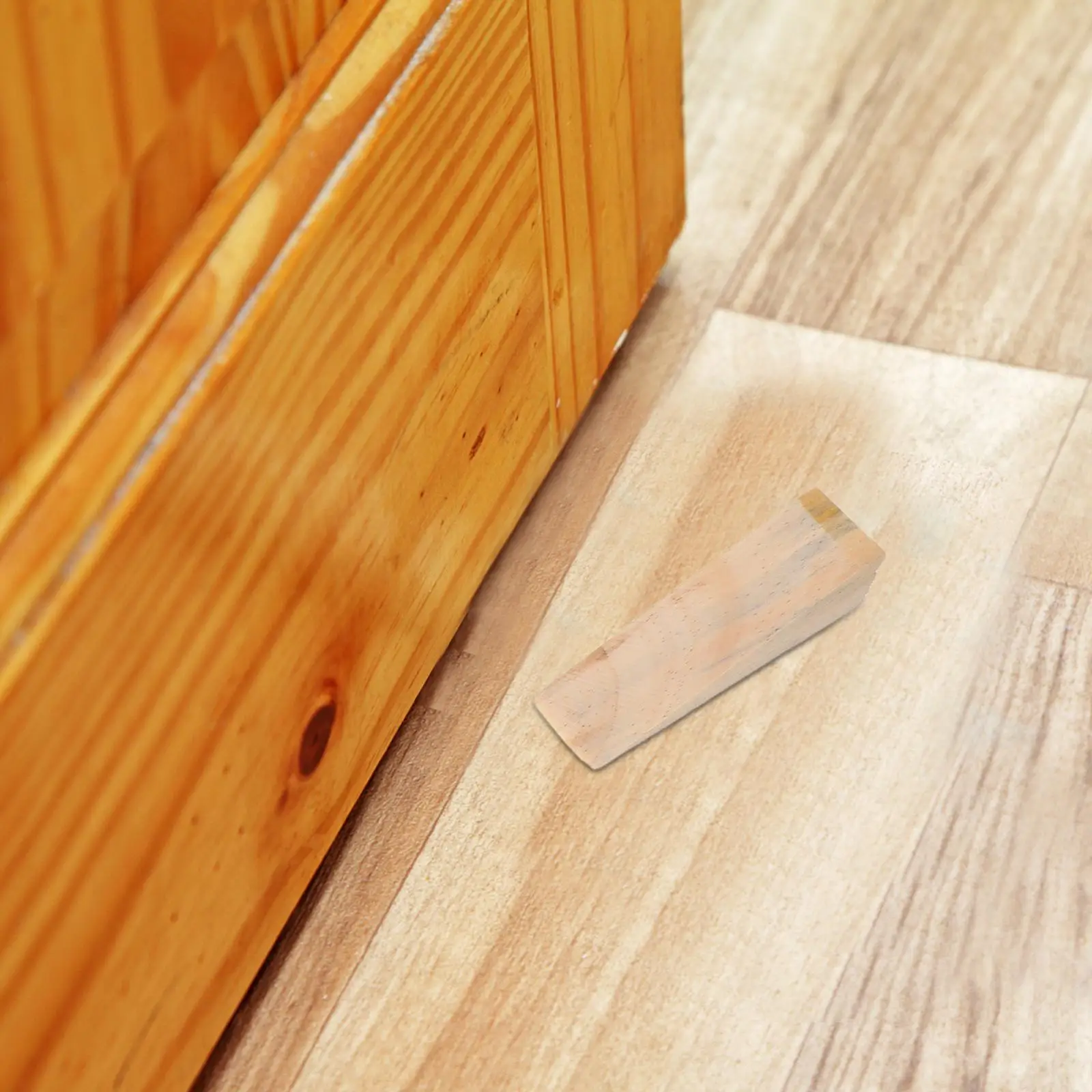 10 Pcs Wooden Wedge Door Stop Anti-collision Protector Chock Stopper Security Triangle