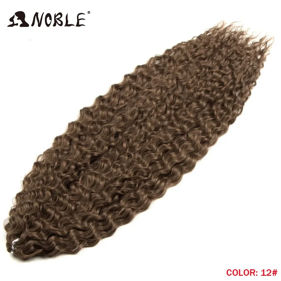 Noble Hair Synthetic Twist Crochet Curly Hair 24 Inch Water Wave Braid Hair Ombre Blonde Brown Deep Wave Braiding Hair Extension image 3