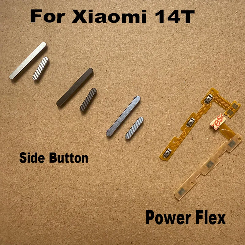 For Xiaomi 14T Power Volume Button Switch On Off Side Keys Flex Cable Replacement Repair Parts