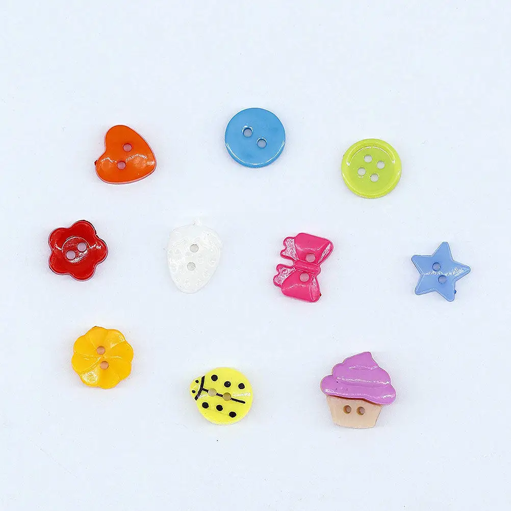 240Pcs Box Button Colorful Nylon Classic Sewing Button Kit DIY Scrapbooking Needlework Accessories Storage Box