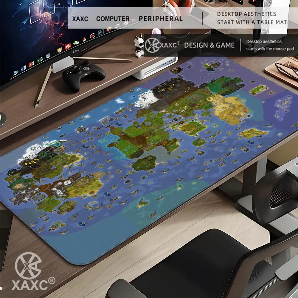 

Runescape Mouse Pad Tablet mouse Pad Laptop xl desktop mouse mat cute HD printing Gaming keyboard pad csgo Player 90x40 XAXC