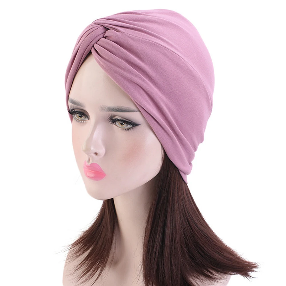 Headwear Beanie Hat Cap Twist Knot Turban For Women Girl Chemo Head Wrap Soft Stretch Hair Loss Alopecia Fashion HT260