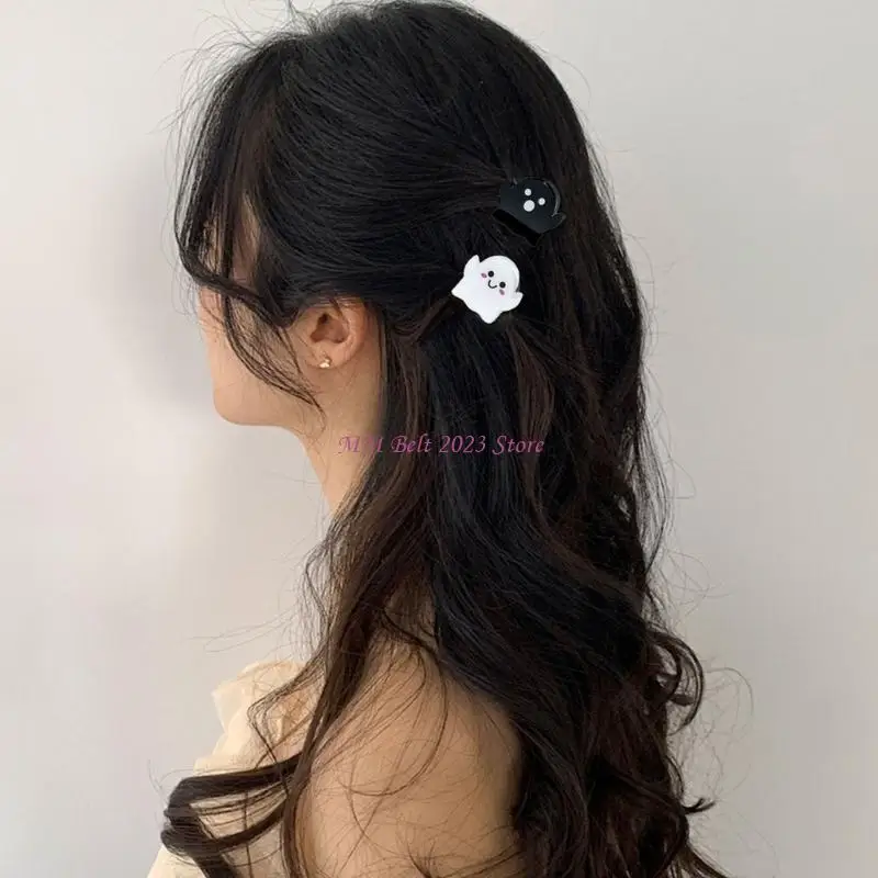 49ME 10PCS Small Devil Hair Claw Clip Halloween Costume Accessories Party Hair Grip