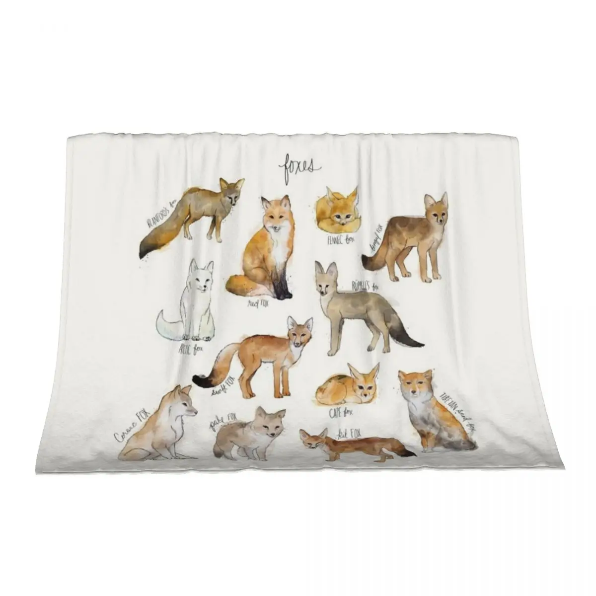 

Foxes Throw Blanket Soft Bed Designers Hairys Blankets