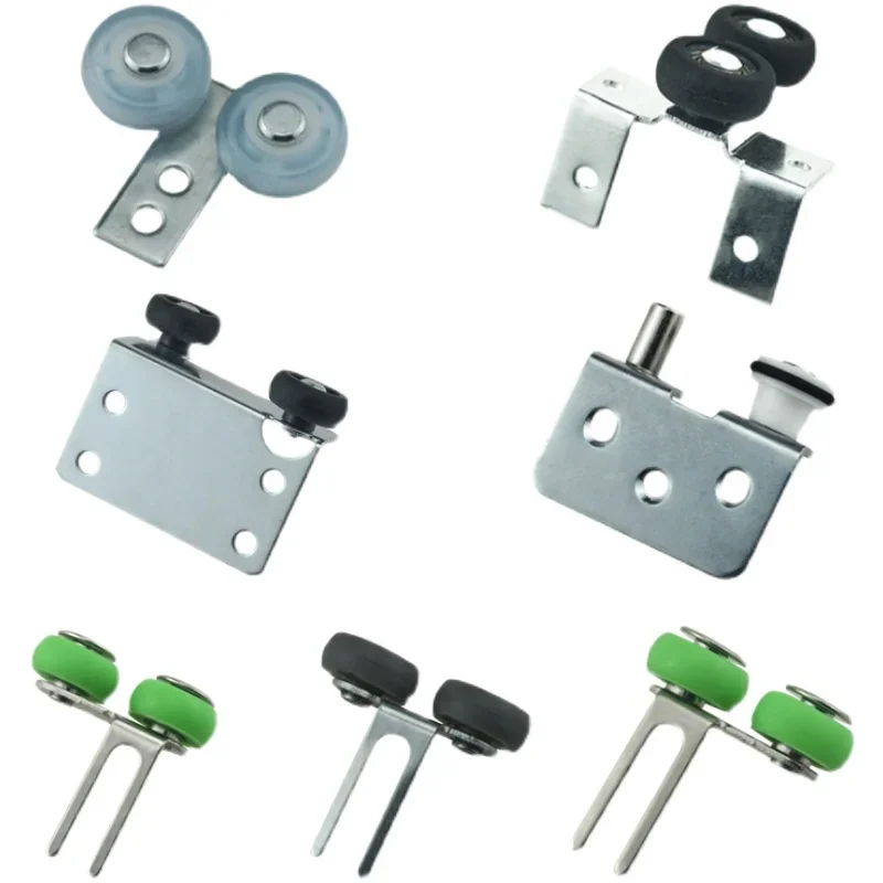 Polea De puerta corredera de armario, ruedas superiores e inferiores, rodillos de ventanas, rueda silenciosa, estilo antiguo, 2 unidades