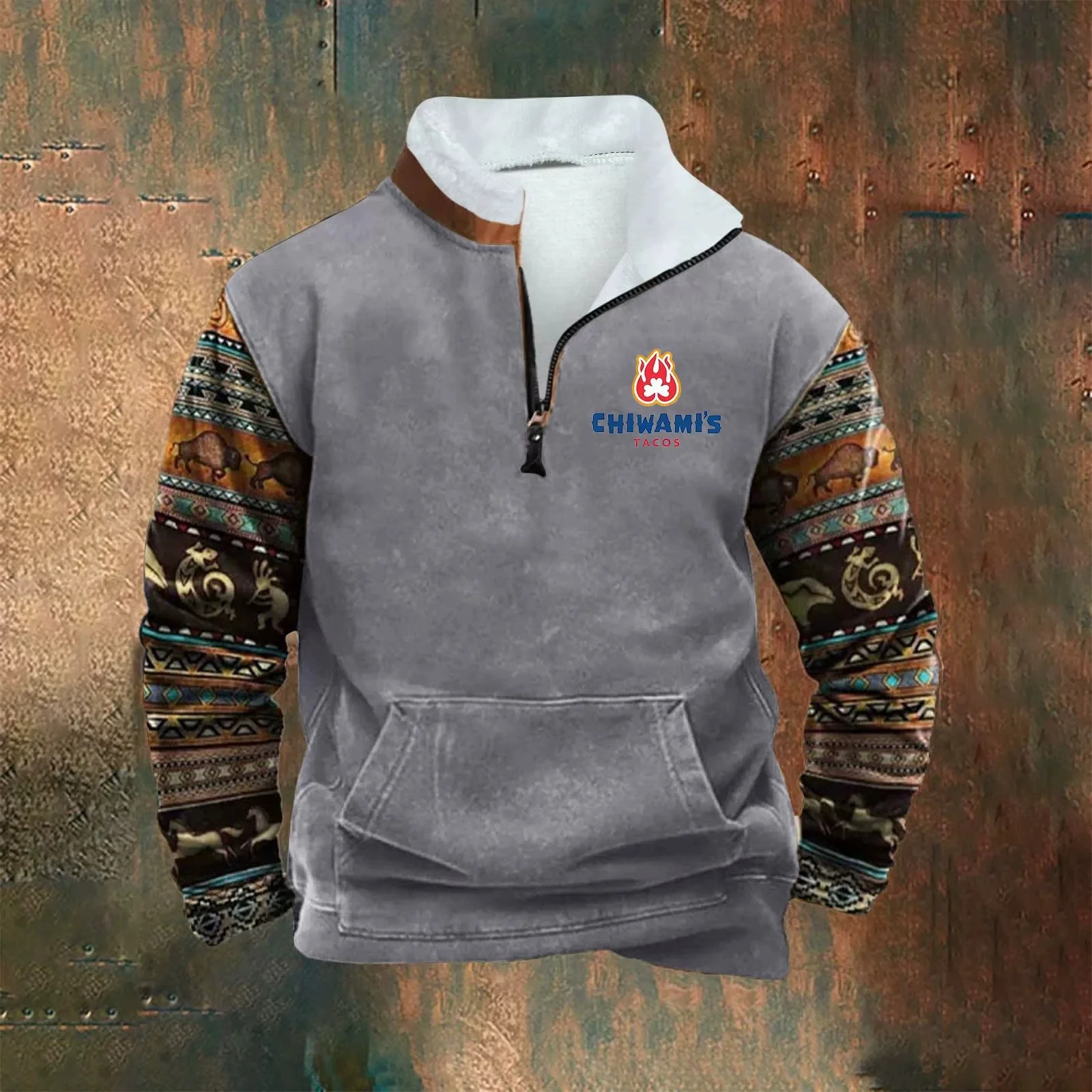 

New men's and women's winter hooded 3D printed flame pattern casual hoodie with drawstring pocket cap