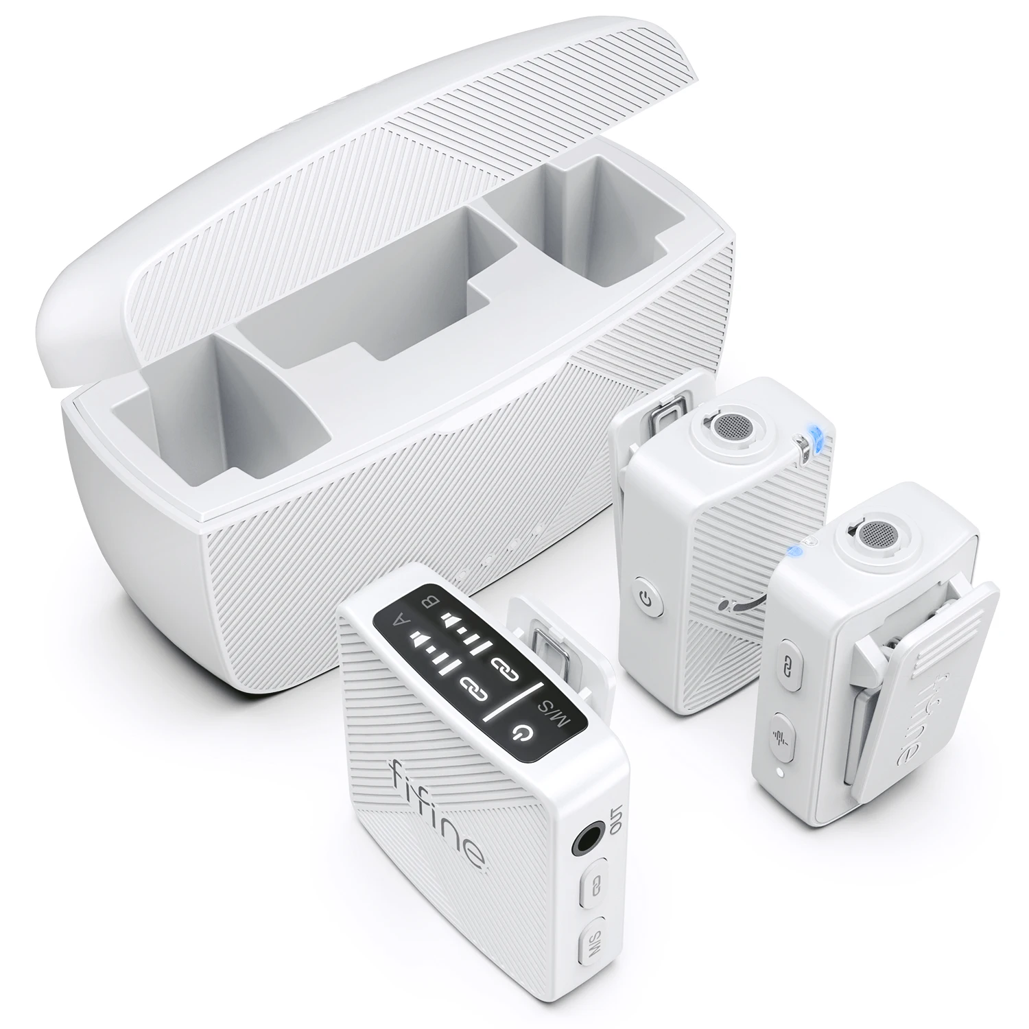 FIFINE M9 draadloze lavaliermicrofoon, 2-pack draadloos reversmicrofoonsysteem voor vlog-opname, geschikt voor iPhone/Android/camera/laptop