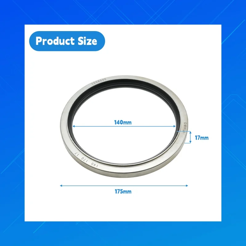 

Size:140x170x17mm Fit for ZF Gearbox Seal WG200 VA Water Seal KAMAZ451043 10400191 Tractor Oil Seal ,Size:140×170×17mm