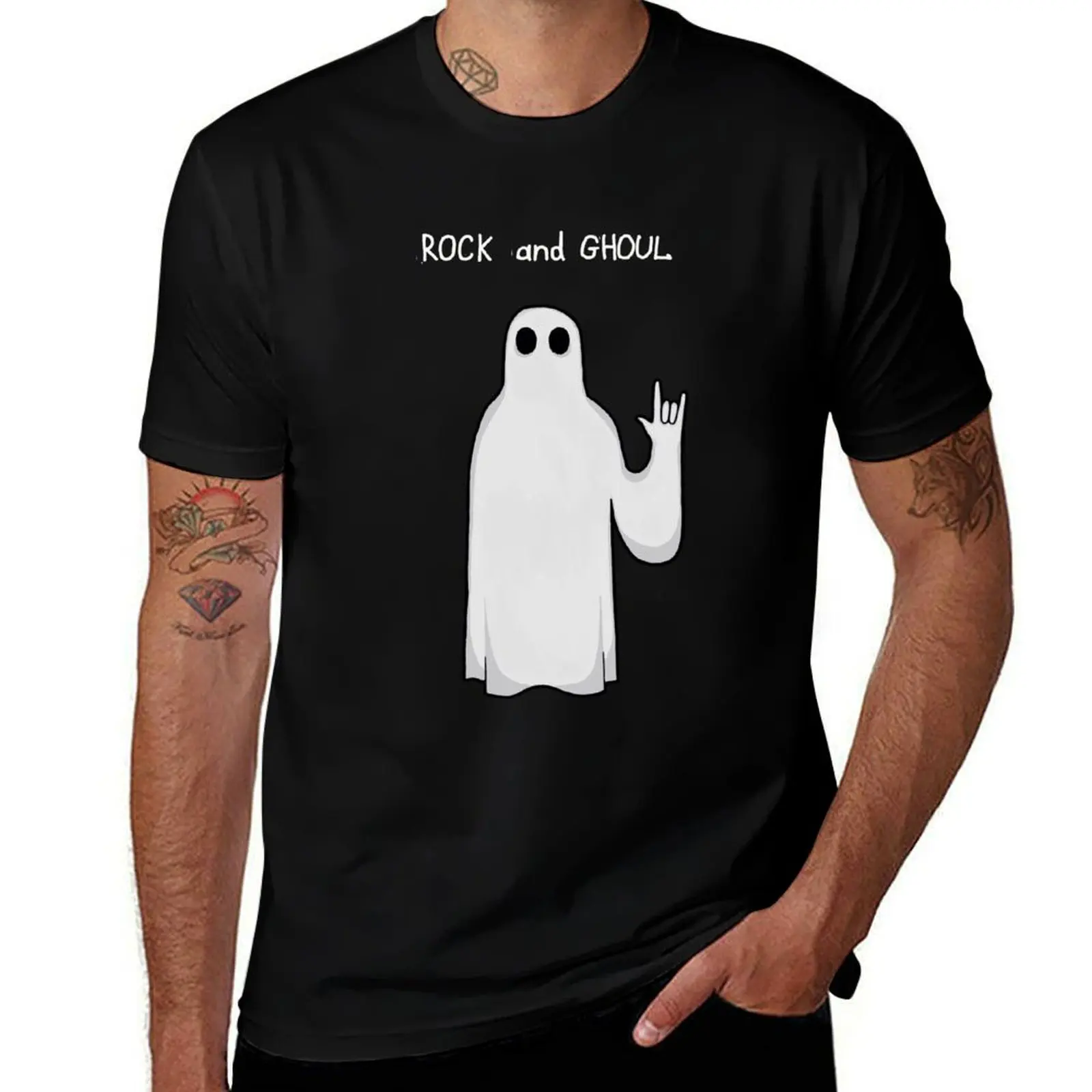 

Rock and Ghoul-футболка с дизайном призраков, футболка на заказ, новые подарки и футболки, митные футболки Louboutins для мужчин