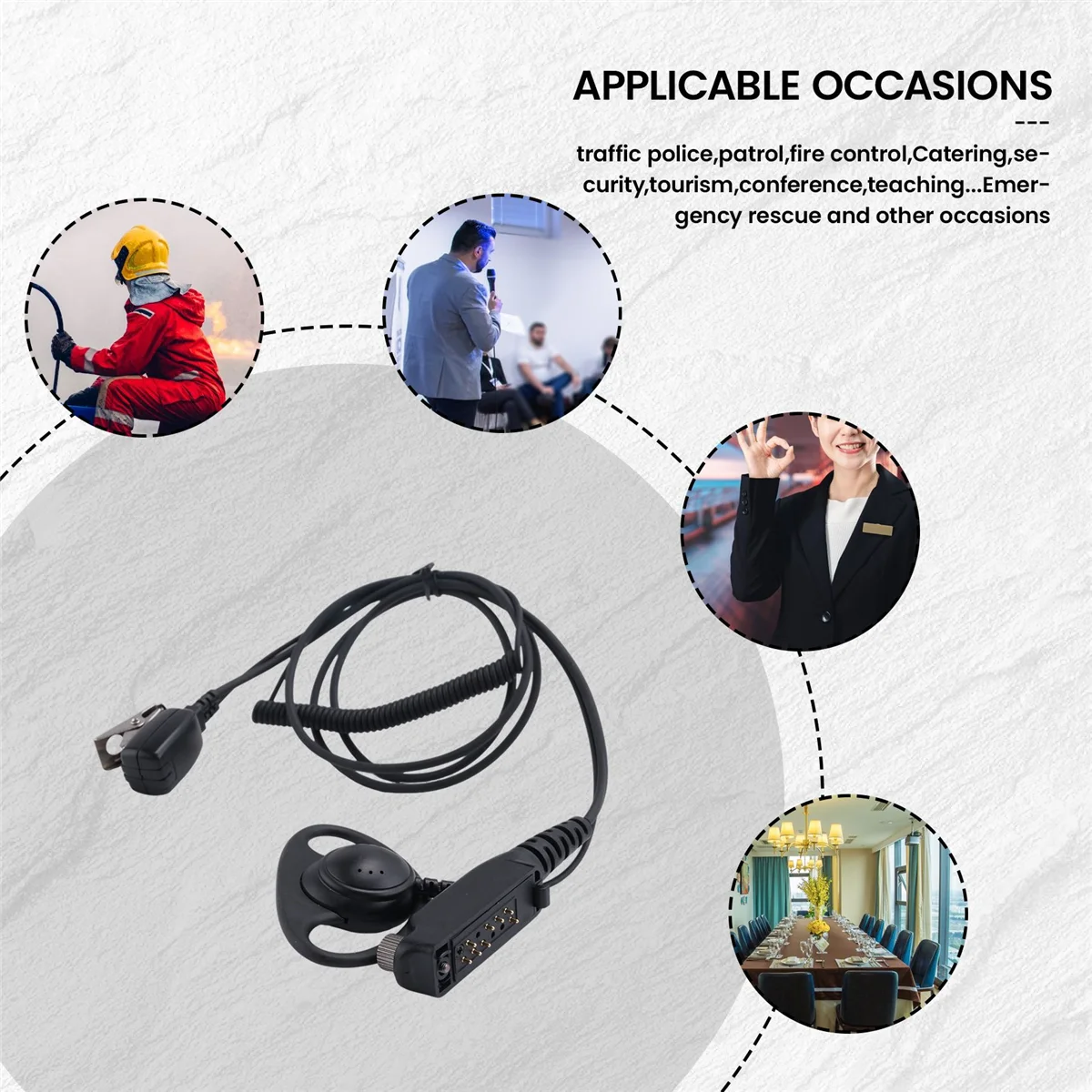 

N33R_PTT Earpiece Headset Mic for SEPURA STP8000 STP8030 STP8035 STP8038