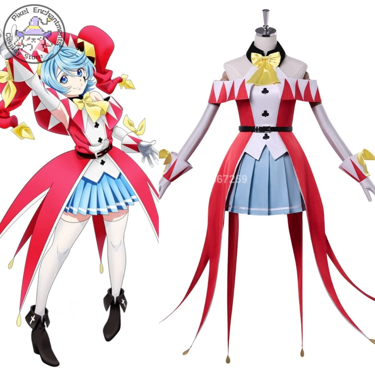 Le Chevalier Exilé Savant à Manipuler le Système Costume de Cosplay Anime Luce Rubis Robe d'Interprétation de Rôle Uniforme Costume Comic Con
