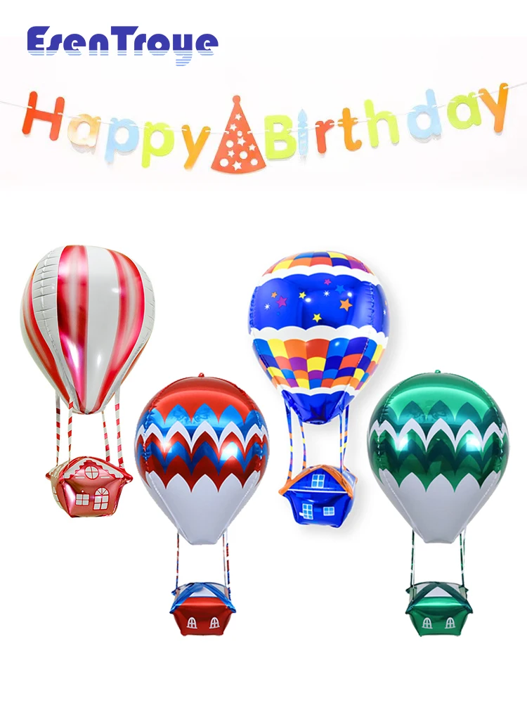 1Pcs 4D Bunte Aluminium Film Heißer Luft Ballon Baby Dusche Decor Helium Ballon Hochzeit Dekoration Kinder Geburtstag Partei Liefert – Detail 1