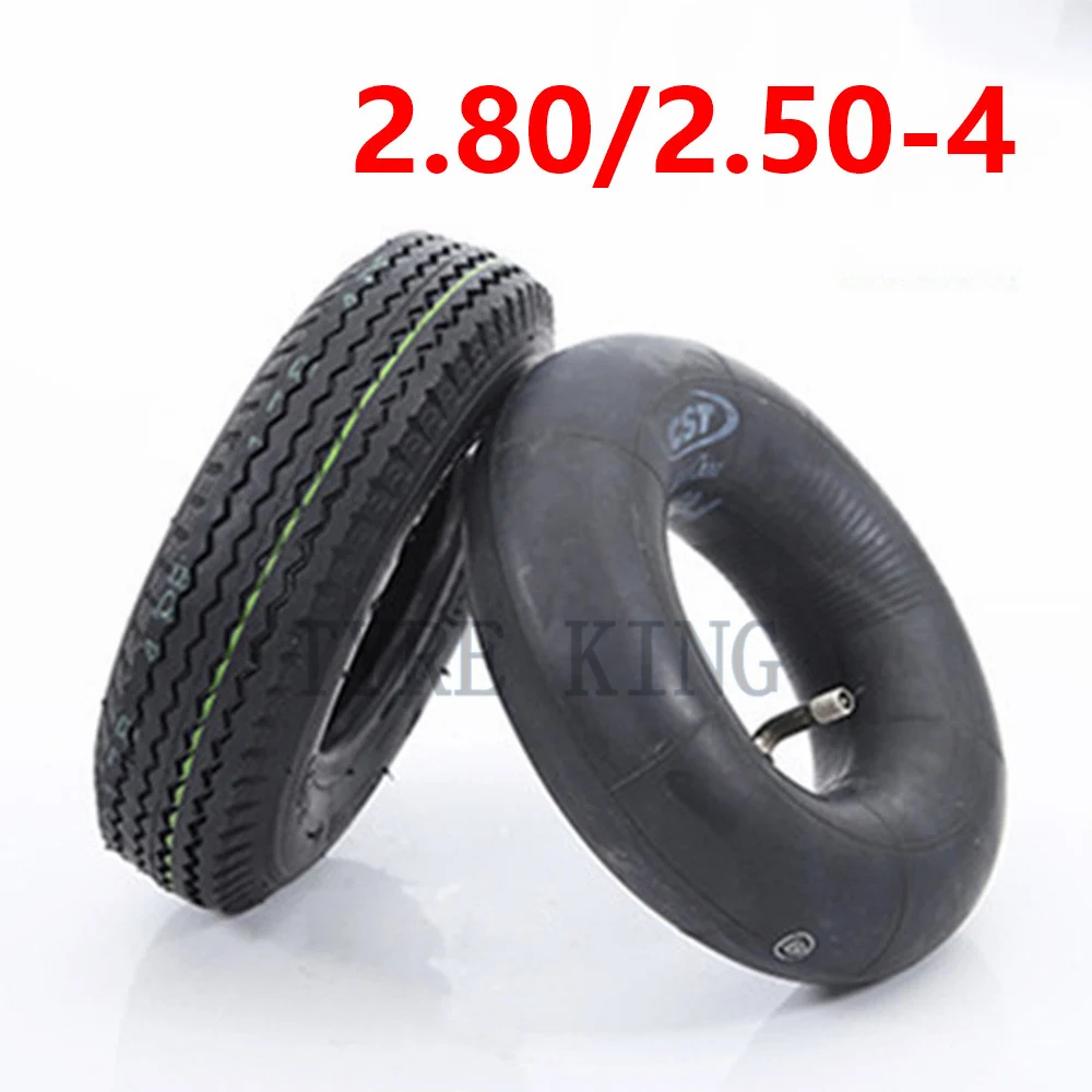 2.80/2.50-4 Inner Tube Outer Tyre 1 PCS 2.80*2.50-4 Inflation Tire for Electric Scooter Trolley Parts
