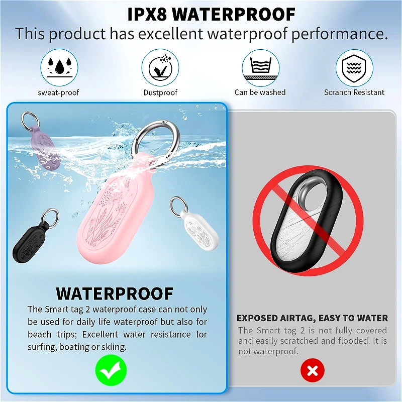 SmartTag2 Anti-lost Protective Case Soft Silicone All-round Protective Case​​anti-scratch Anti-fall for Keys Bags Pets Luggage