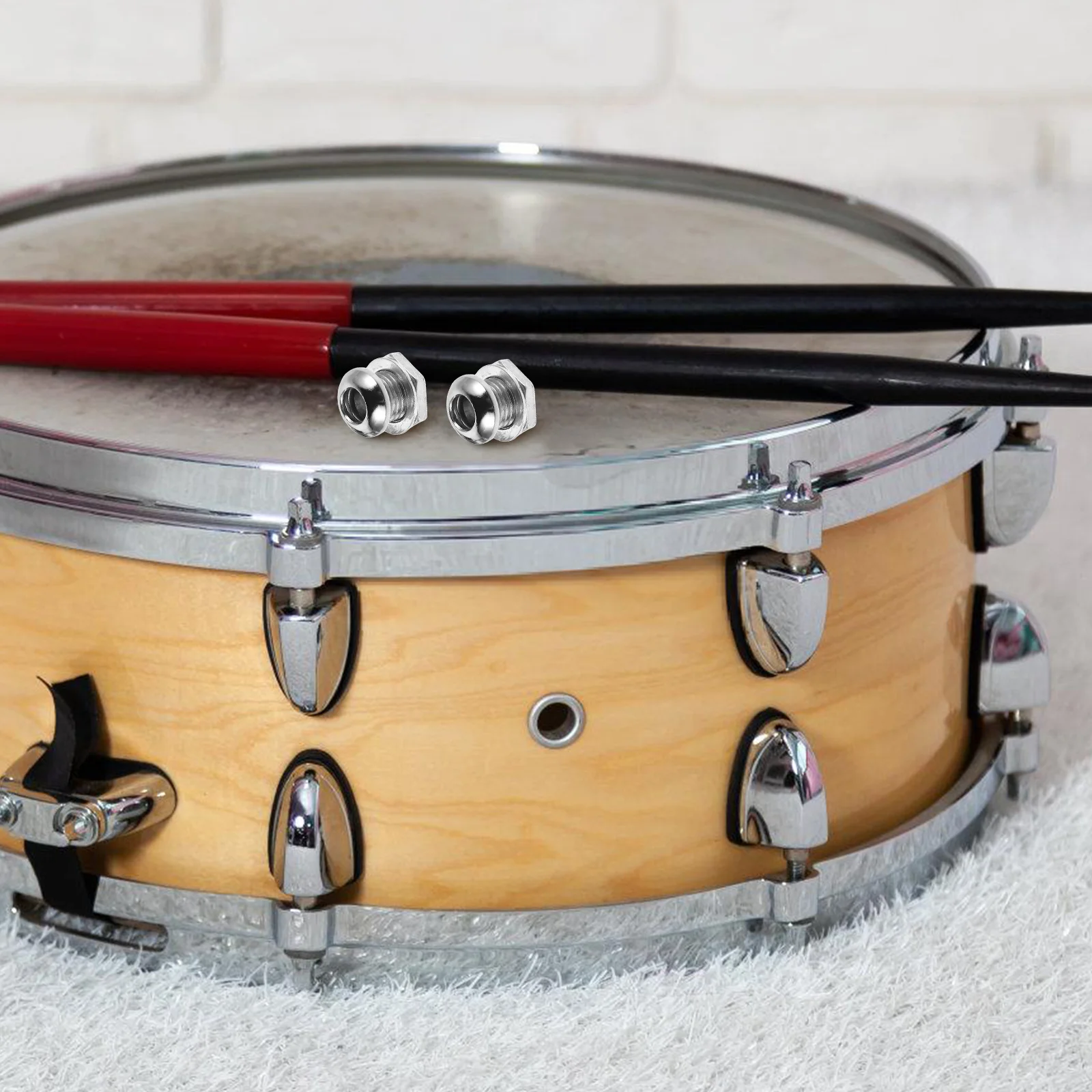 

4 Pcs Vent Hole Drum Screw Gasket Stand Parts Air Hardware Snare Screws Steel Replacement