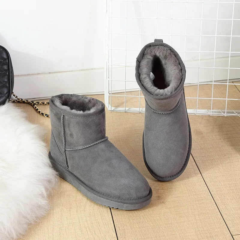 Classic 2023 Women Shoes Waterproof Nature Fur Wool Real Sheepskin Leather Classic Snow Boots Genuine Sheepskin Women Boots