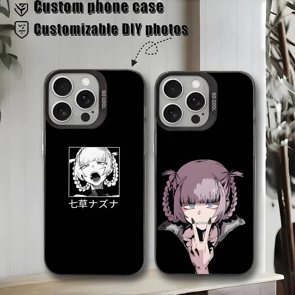 

N-Nanakusa Nazuna cartoon Phone Case For iPhone 16,15,14,13,12,11,Mini,Pro,MAX,plus,Black Matte Shockproof Cover