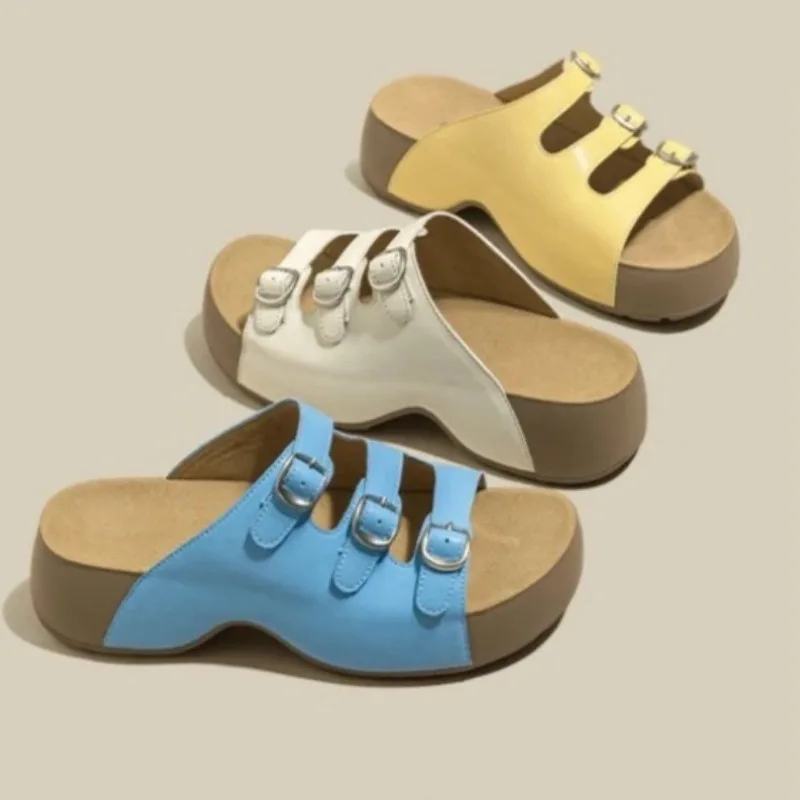 

Women's Platform Sandals 2026 Summer New Outdoor Non Slip Casual Beach Comfortable cut out Breathable Fashion wedge heel Sandals