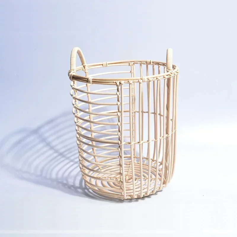 Indonesian Vine Weaving Laundry Basket Large Capacity Storage Basket Plush Toy Storage Boxes Home Decoration Organizer Basket