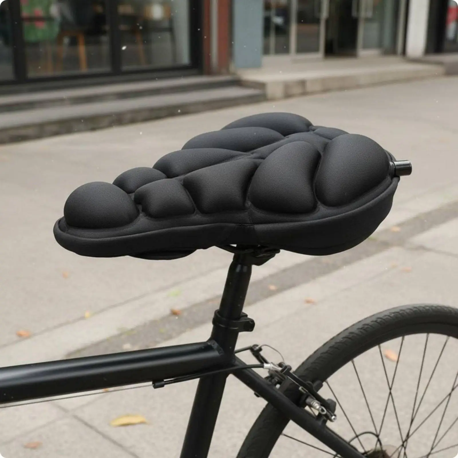 Inflatable Bike Saddle Cover with Breathable Air Pad Comfort Bicycle Seat Cushion for Outdoor Cycling - view 5