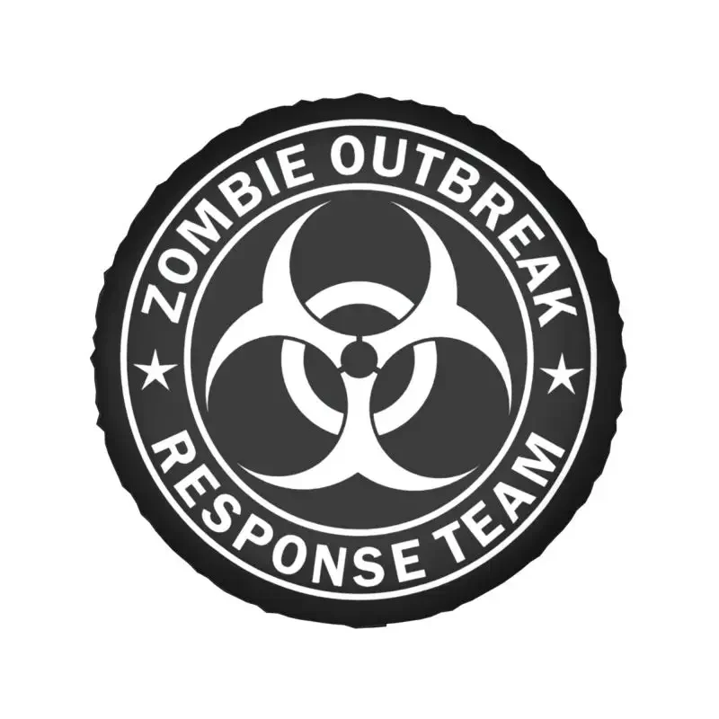 Zombie Outbreak Response Team Logo Spare Wheel Cover for Jeep Mitsubishi Pajero 4WD RV Tire Protector 14