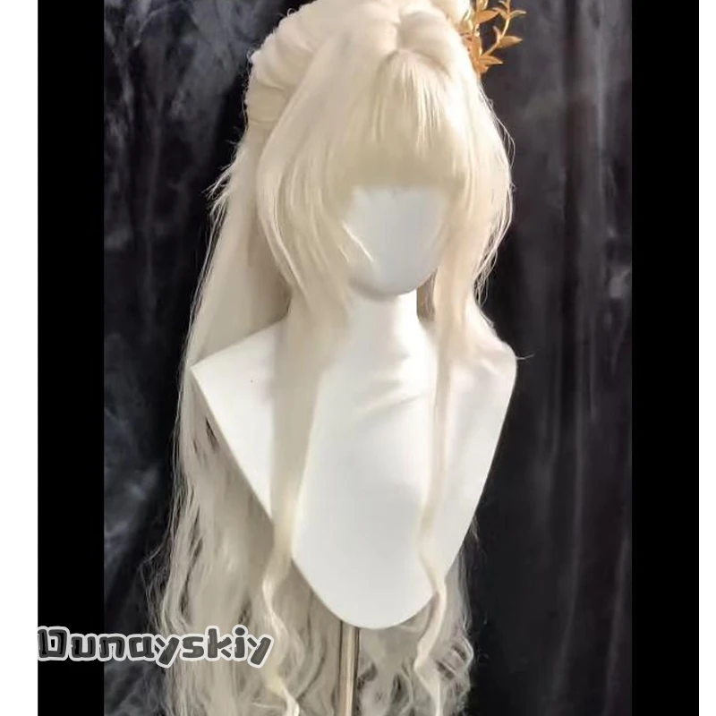 

aBDSS*/Crown Last Kingdom Ретро-парик с длинными римскими локонами, золотистые волнистые волосы, модный синтетический парик для косплея, игр, аниме VICTORYSS